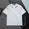 Camiseta de manga corta de verano para hombre, camiseta deportiva juvenil con hombros descubiertos, camiseta de media manga con estampado de letras a la moda 03