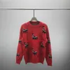 5A Projektantka Męska List Kobiet Knitted Jacquard okrągły sweter Para marka Jumper UE Rozmiar M-XL