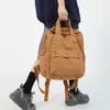 School Bags Large Capacity Canvas Backpack 2023 Women's Travel Bag Girls Boys Back To Basual Simple Army Green 230729