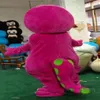 2018 High quality Profession Barney Dinosaur Mascot Costumes Halloween Cartoon Adult Size Fancy Dress188S
