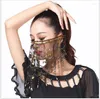 Stage Wear Belly Dance Adult Children's Veil Plum Sequins Accessories Live Show Prop Mask Scarf