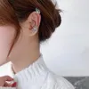 Backs kolczyki moda mikro-inkruknięta kryształowa cyrkon klip do uszu Kobieta