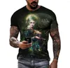 T-shirt da uomo Gioco Scena anime Etnico Fanny Abbigliamento personalizzato T-shirt uomo grafico Hip Hop Stampa 3D Harajuku T-shirt girocollo corta