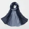 Scarves 2023 Fashion Gradient Glitter Bubble Chiffon Instant Hijab Shawl High Quality Ombre Beach Cover-Ups Wrap Neck Stole Muslim Snood