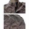 Heren Jassen Winter Dikke Fleece Leren Jas Jas Lange Uitloper Mode Warm Casual Vintage Kleding Voor Mannen Steampunk Biker Jaqueta