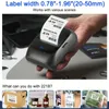 CLABEL Label Maker 203DPI, 230B Imprimante d'étiquettes à codes-barres portable pour adresse, vêtements, vente au détail, bijoux, QR, code, petite entreprise