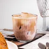 Bicchieri da vino JANKNG Tazza in vetro stile origami Tazza da tè trasparente Tazza da caffè Birra ghiacciata Tazze per succhi di latte creativi resistenti al calore