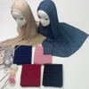 Halsdukar malaysia kvinnor eleganta huvud wraps sommar mode muslimska hijabs stretch randig turban islamiska femme sjalar halsduk