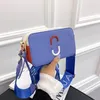 luksusowe torebki designerskie torba kobiet organizer portfel Portfel moda jedno ramię krzyżowe torby pu materiał kolorowy guzek szeroki pasek na ramię