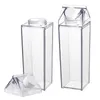 Water Bottles 3 Count Transparent Plastic Bottle Waterbottle Modeling Clear Milk Juice Container Travel Carafe Lid