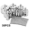 Professional Drill Bits 30pcs Diamond Coated Bit Set Tile Marble Glass Ceramic Hole Saw Drilling For Power Tools 6mm-50mm284A