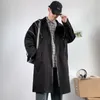 Trench da uomo Cappotto primaverile Uomo Casual Masculino Soprabito Cappotto lungo Giacca a vento Streetwear di alta qualità Giacca da uomo in stile coreano