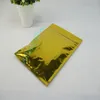 12x20cm 100st Part Gold Aluminium Foil Plastic Ziplock Bag aluminiserade Mylar Coffee Bean Golden Pouch-Reopenable Metallic Peanut S332E