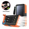 Banques d'alimentation pour téléphone portable 61200mAh Banque d'énergie solaire Câble intégré Chargeur à manivelle Powerbank pour iPhone 13 Samsung S22 Xiaomi Poverbank avec lampe de poche L230728
