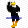 Costumi mascotte Nero Bianco Pelliccia lunga Eagle Hawk Tercel Tiercel Falcon Vulture Costume Personaggio dei cartoni animati Cena di benvenuto Marketing Z269H