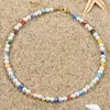 Ras du cou élégant blanc Imitation perle perles clavicule chaîne collier pour femmes bijoux collier 2023