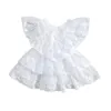 Abiti da ragazza EWODOS Toddler Baby Kids Girls Sweet Lace Princess Dress Flying Sleeve Floral Tiered Ruffles Abiti estivi