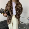 Vrouwen Jassen PLAMTEE Animal Gedrukt Streetwear Lamswol Vrouwen Luipaard Warm 2023 Winter Stijlvolle Casual Chic Oversized OL Femme jassen