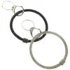 Porte-clés 2 pièces lanières pour femmes femmes sacs poignet porte-clés lanière breloques sac à main Gel de silice anneau bracelet bracelet Miss