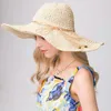 Chapeaux à large bord 2023 femmes été plage voyage chapeau de paille coréen bord de mer grand parasol vacances pliable mode Cool