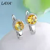 Stud LAYA 100 925 Sterling Silver Millennium Cut Vintage Gemstone Natural Smoky Quartz Earrings For Women Wedding Engagement Jewelry 230729