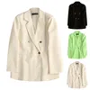 Women's Jackets Candy Green Suit Jacket For Women Autumn Coat Mid Length Causal Womens Western Trench