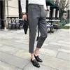 Herenkostuums Side Ribbon Design Broek Hoge kwaliteit Zakelijk Kantoor Sociaal Casual Mode Koreaanse versie Slim Fit