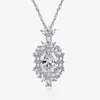 Temperamento S925 Sterling Sterling Sterling Versatile Crystal Crystal Collana a pendente femminile Gioielli di alta qualità all'ingrosso