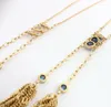 Pendant Necklaces Tassel Necklace Jewelry Double Long Glass Stone For Women