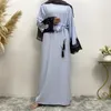 Vêtements ethniques islamique turquie dubaï vente mode à manches longues dentelle couture robe jupe pour les femmes