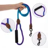 Dog Collars Gradient Leashes Anti Twisting Pet Chain With Clip Hooks Nylon Leash For Walking Running Correa Perro