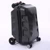 Suitcases Carrylove 21" ABS Scooter Trolley Luggage Cabin Suitcase Lazy Travel Bag For Trip