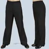 Vêtements de scène haut de danse latine garçons Sexy chemise à col en v noir pantalon à jambes larges enfants Costumes de compétition enfants Rumba Cha vêtements