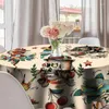 Table Cloth Old Fashioned Designs And Traditional Tattoo Art Patterns Round Tablecloth By Ho Me Lili For Tabletop Decor