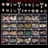 Décorations Nail Art 1Box Nail Art Strass Décorations Ensemble 3D Cristal Nail Charms Diamant DIY Alliage De Luxe Bijoux Gem Manucure Accessoires Pièces 230729