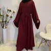 Men's T Shirts Autumn Elegant Women Muslim Dress Abaya Kaftans Casual Morocco Dresses Woman Dubai Turkey Islam Long Robe Femme Vestidos