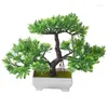 Dekorativa blommor konstgjorda potten växt bonsai kontor dekor ljusa färg växter skåp utsökt utförande hög kvalitet