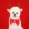 Dog Apparel Cat Pet Christmas Hat Bibs Bib Teddy Law Bucket Pomeranian Autumn And Winter Clothes Dress Up Supplies