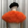 Foulards Femmes Véritable Plume D'autruche Fourrure Haussement D'épaules Châle Épaules Wraps Mariée Mariage Cape Vintage Accessoires Orange Bleu Royal