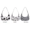 Sacs de soirée Retro Women Animal Pattern Print Sac à bandoulière Casual Hobos Shape Underarm