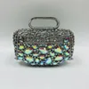 Evening Bag Green Crystal Stone Top Handle Handbags Blue Ladies Bridal Handbag Wedding Clutch Purse Minaudiere 230729