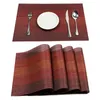 Table Runner Quality Colors Gradient Euro Exquisite PVC Placemats Woven Placemat For Dining Heat Resistant Mat Wipeable