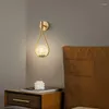 Lampa ścienna sypialnia głowa Light Luksusowa szklana piłka osobowość kreatywna korytarz korytarza korytarz