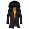 Winter New Men's Coat Super Large Natural Fox Fur Collar Parka Men's Medium Long Rex Rabbit Fur Liner Warm Youth Fashion