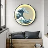 Wall Lamps Entry Porch Sea Decorative Painting Led Lamp Luminous Creative Living Room Bedroom Hanging