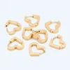 Kolczyki Hoop 4pcs Heart Huggie 18K Gold Stated Stal Earring Emponents (GB-2743)