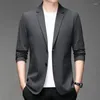 Herenpakken 2023 Zomer Licht Effen Kleur Heren Zonbestendig Pak M-4XL Business Casual Single-Breasted Jacket Slim Fit Modieus