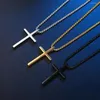 Pendant Necklaces Titanium Steel Cross Pendants Necklace For Men And Women Unisex Christianity Jewelry Drop