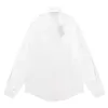 designer camisa masculina branca triângulo logo negócios de luxo camisas casuais manga longa preto branco tamanho asiático M-3XL