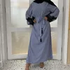 Vêtements ethniques islamique turquie dubaï vente mode à manches longues dentelle couture robe jupe pour les femmes